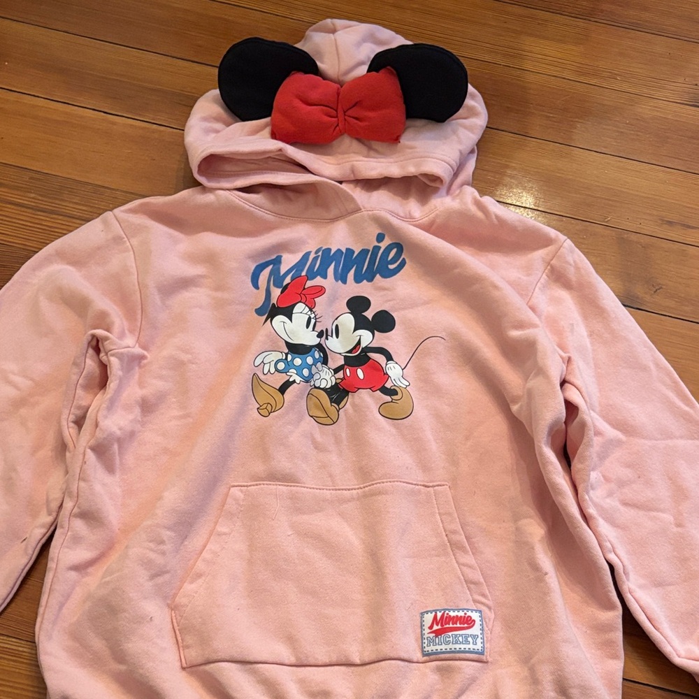 Disney Minnie Mouse Pink Hoodie with Ears